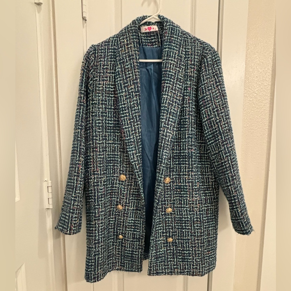 BuddyLove Carey Short Blazer Dress - Blue/M
